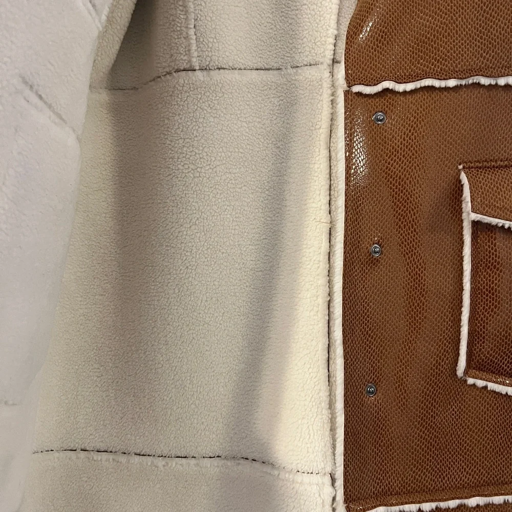 Stand Studio Adele coat in brown shearling - Picture 4 of 4